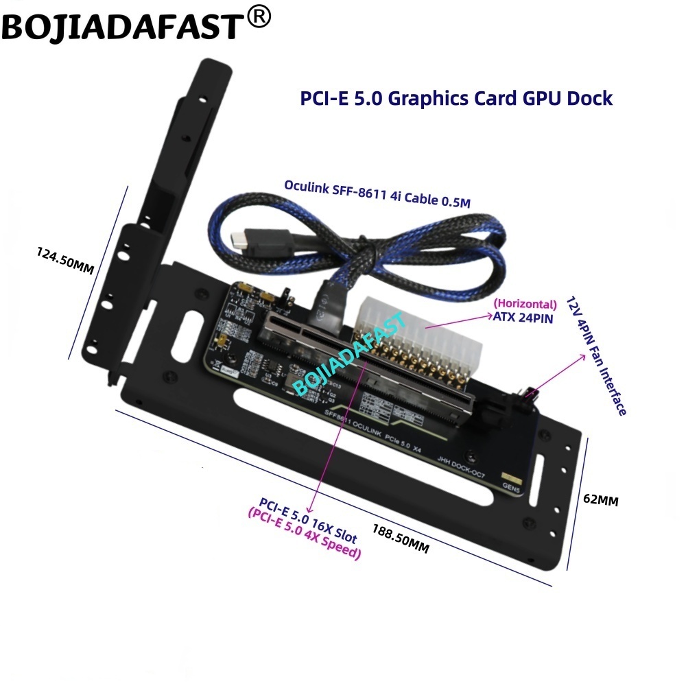 PCI-E 5.0 16X GEN5 Adapterkaar - Oculink Egpu Dock Graphics Card recensie en prijs
