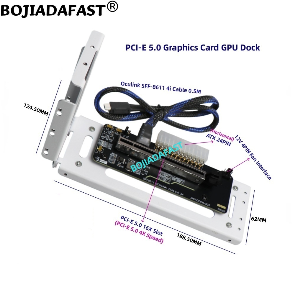 PCI-E 5.0 16X GEN5 Adapterkaar - Oculink Egpu Dock Graphics Card recensie en prijs